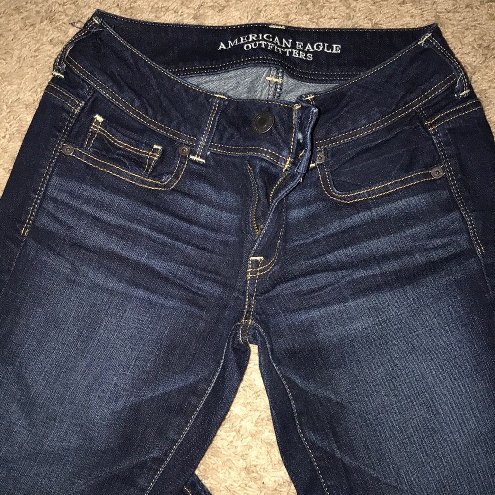 American eagle dark wash kick boot, never worn.